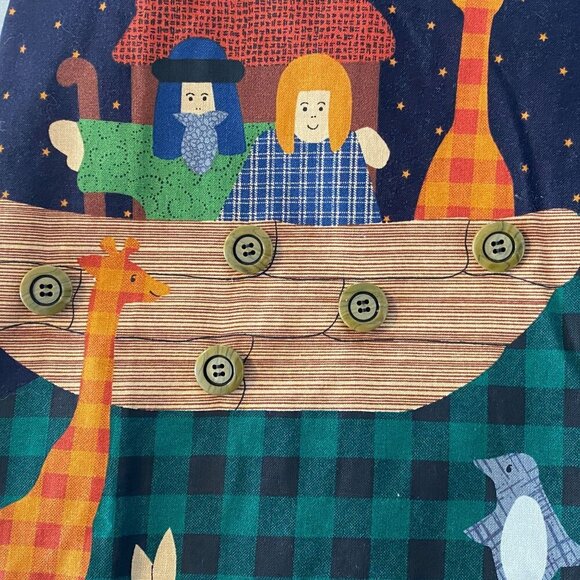 Vintage 1997 Noahs Ark Patchwork Vest Handmade Crafters Label One Size Fits All - Picture 7 of 9